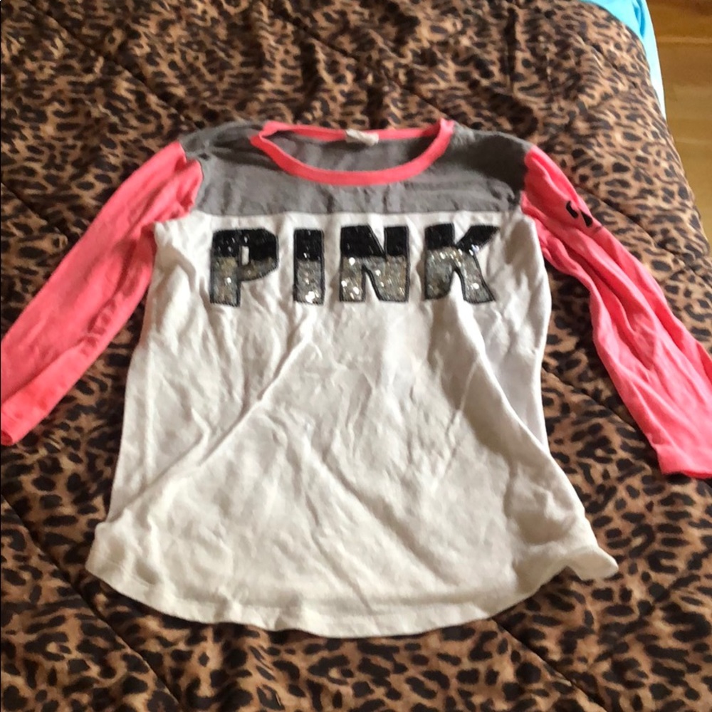 PINK Quarter length sleece  T-shirt